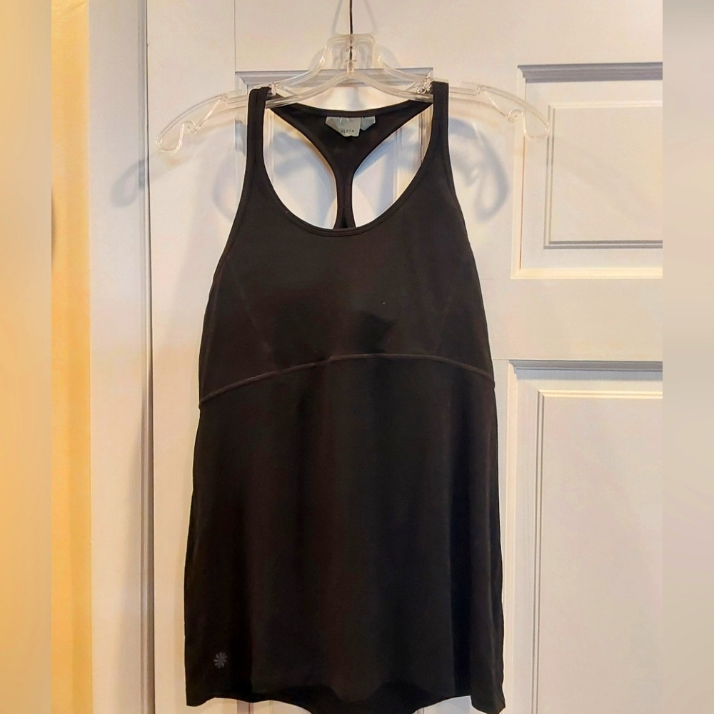 Athelta Racerback black inner bra tank size L